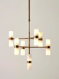 Lampada da sospensione in alabastro Isaac