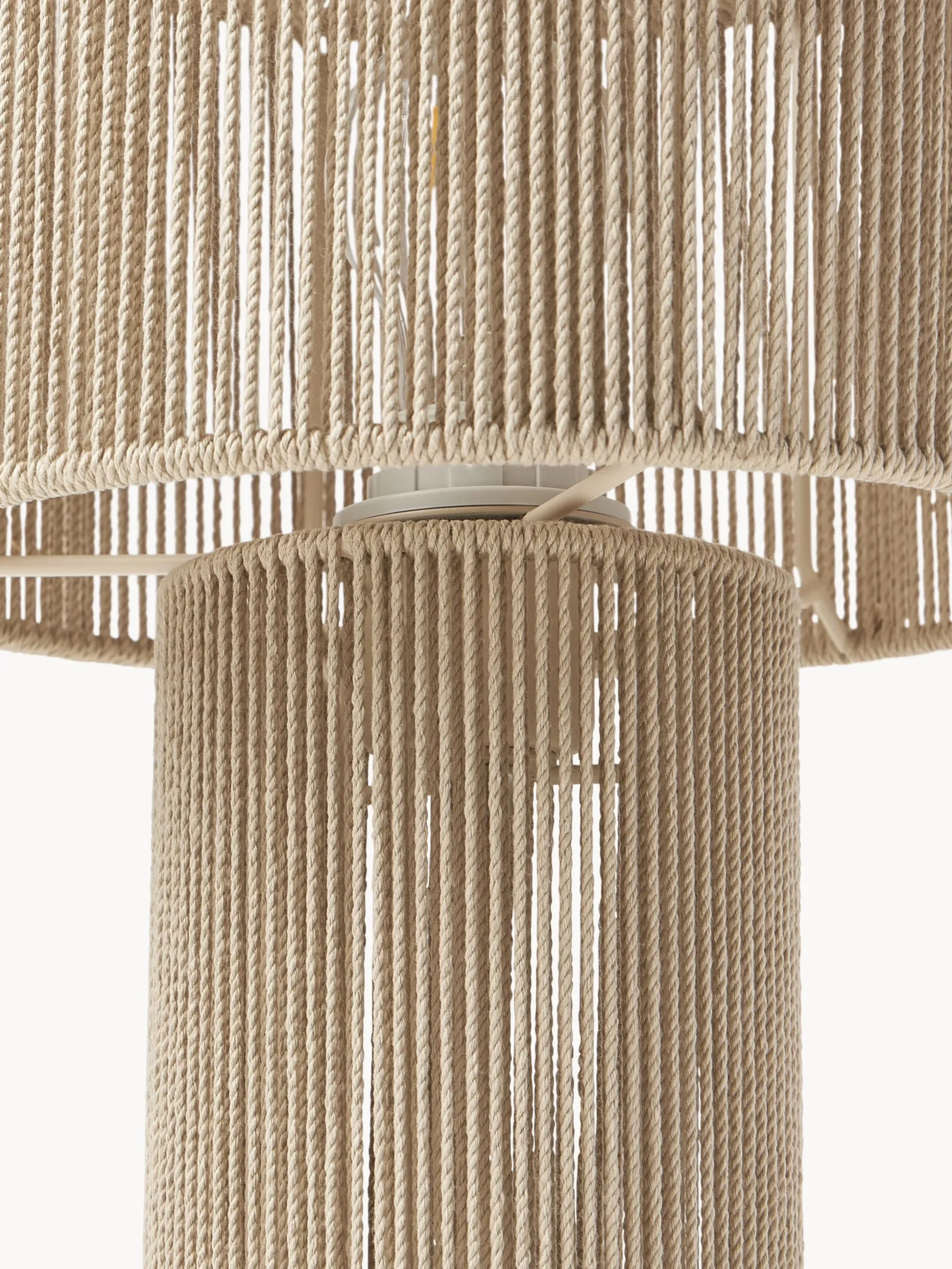 Lampada da tavolo con fili di lino Lace