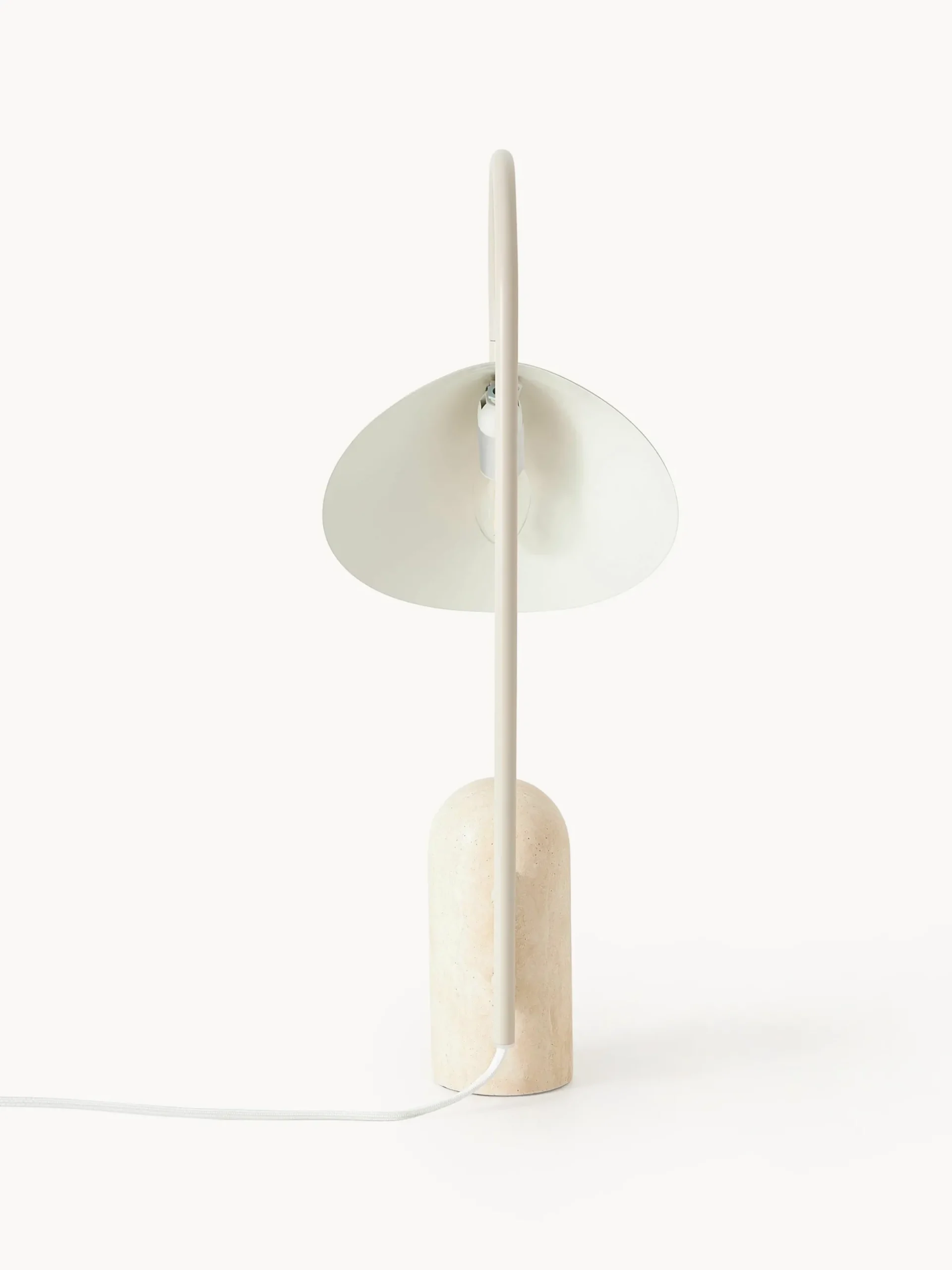 Lampada da tavolo grande con base in marmo Arum, orientabile