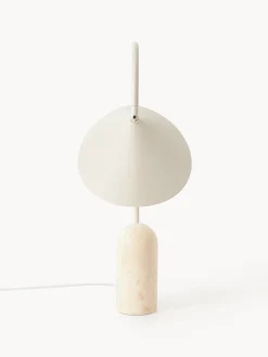 Lampada da tavolo grande con base in marmo Arum, orientabile