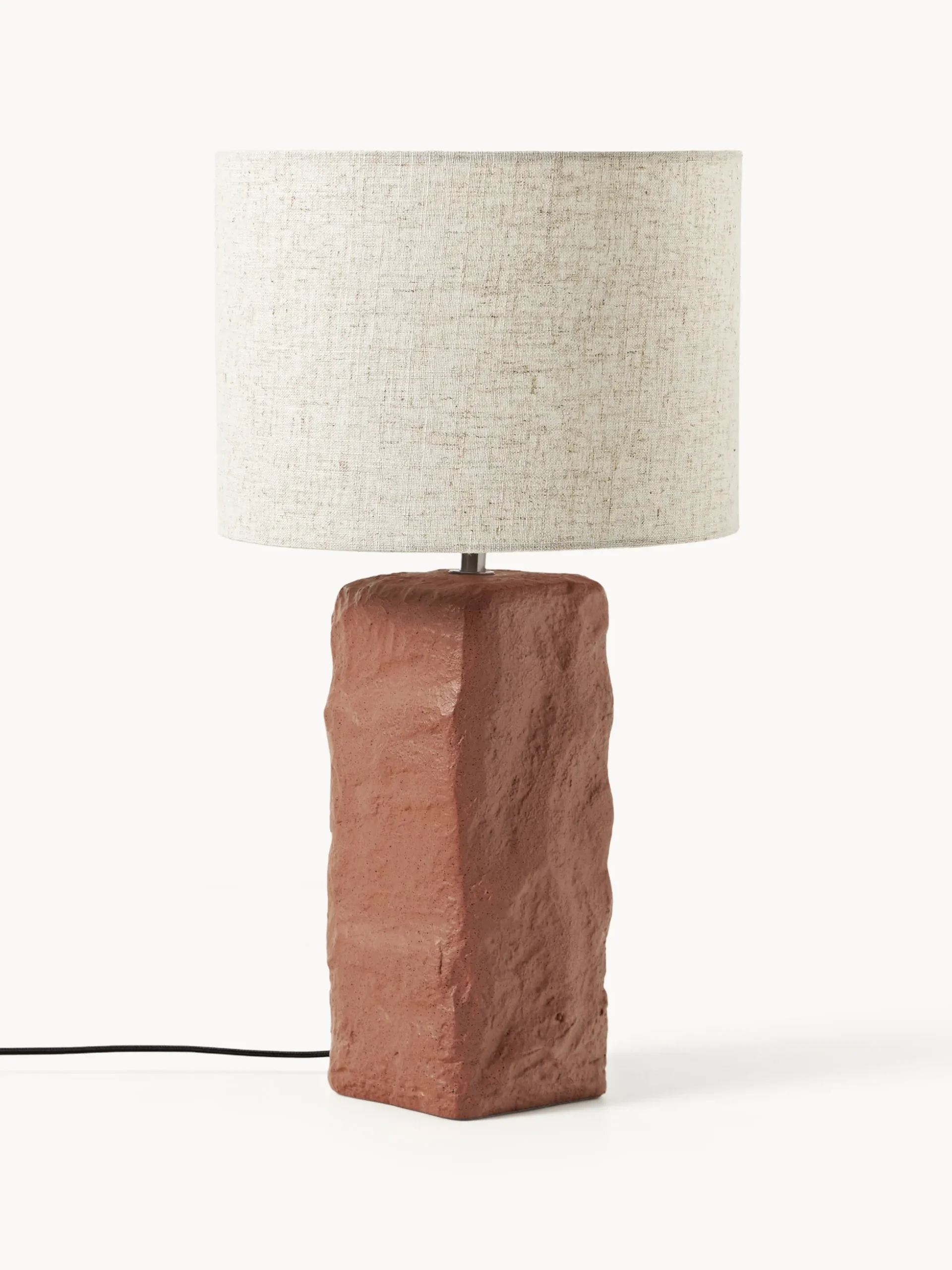 Lampada da tavolo grande con base in cemento Kiri