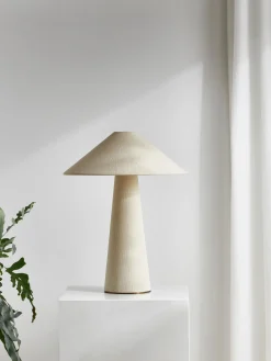 Lampada da tavolo grande in lino Ilena