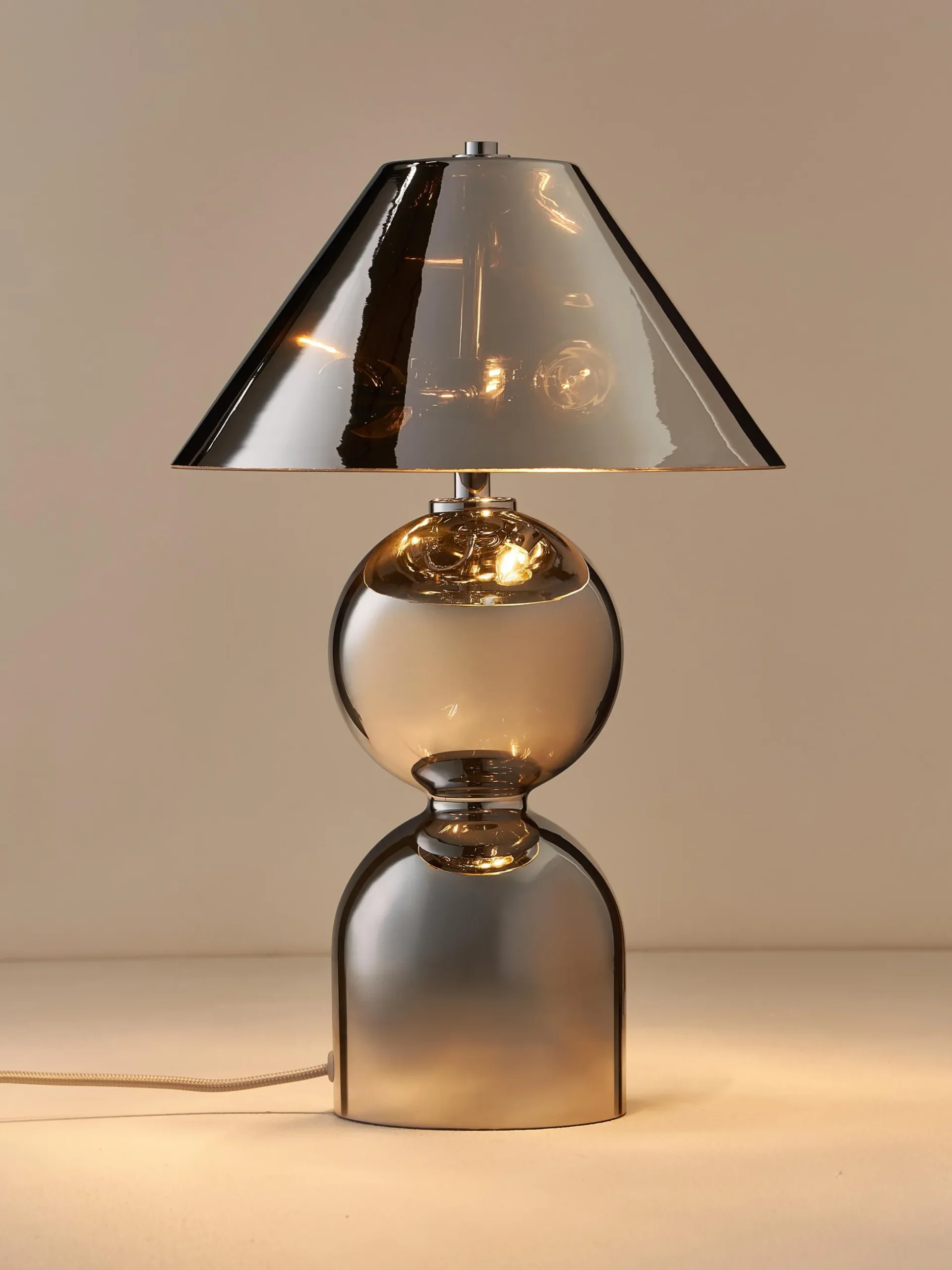 Lampada da tavolo orientabile in vetro specchiato Danielle