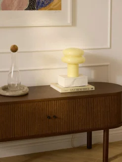 Lampada da tavolo piccola in vetro opale Baya