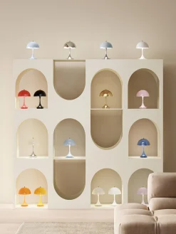 Lampada da tavolo piccola portatile a LED Panthella 160, design Verner Panton