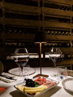 Lampada da tavolo portatile a LED con luce regolabile Poldina Pro