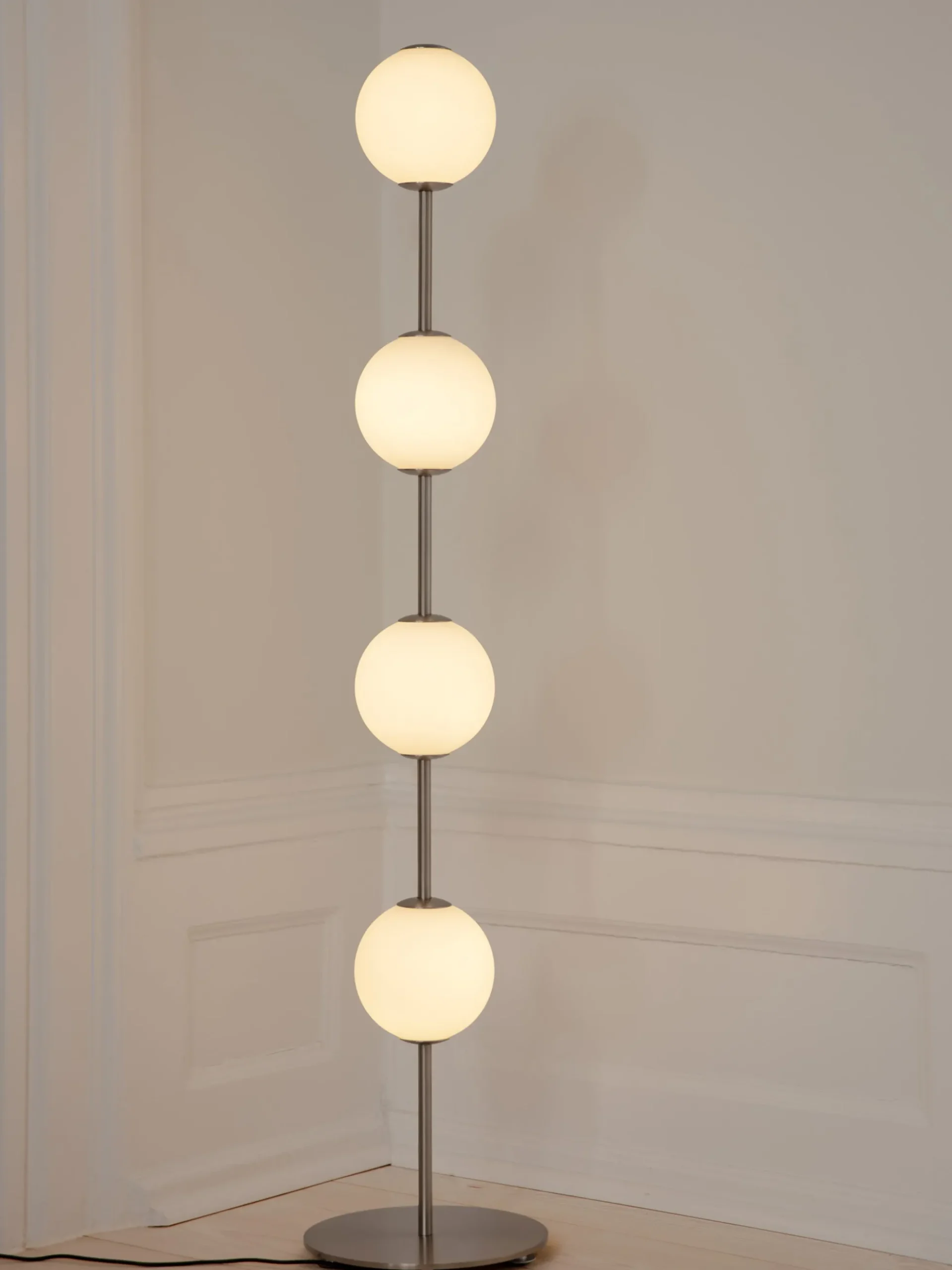 Lampada da terra a LED in vetro soffiato con luce regolabile Audrey
