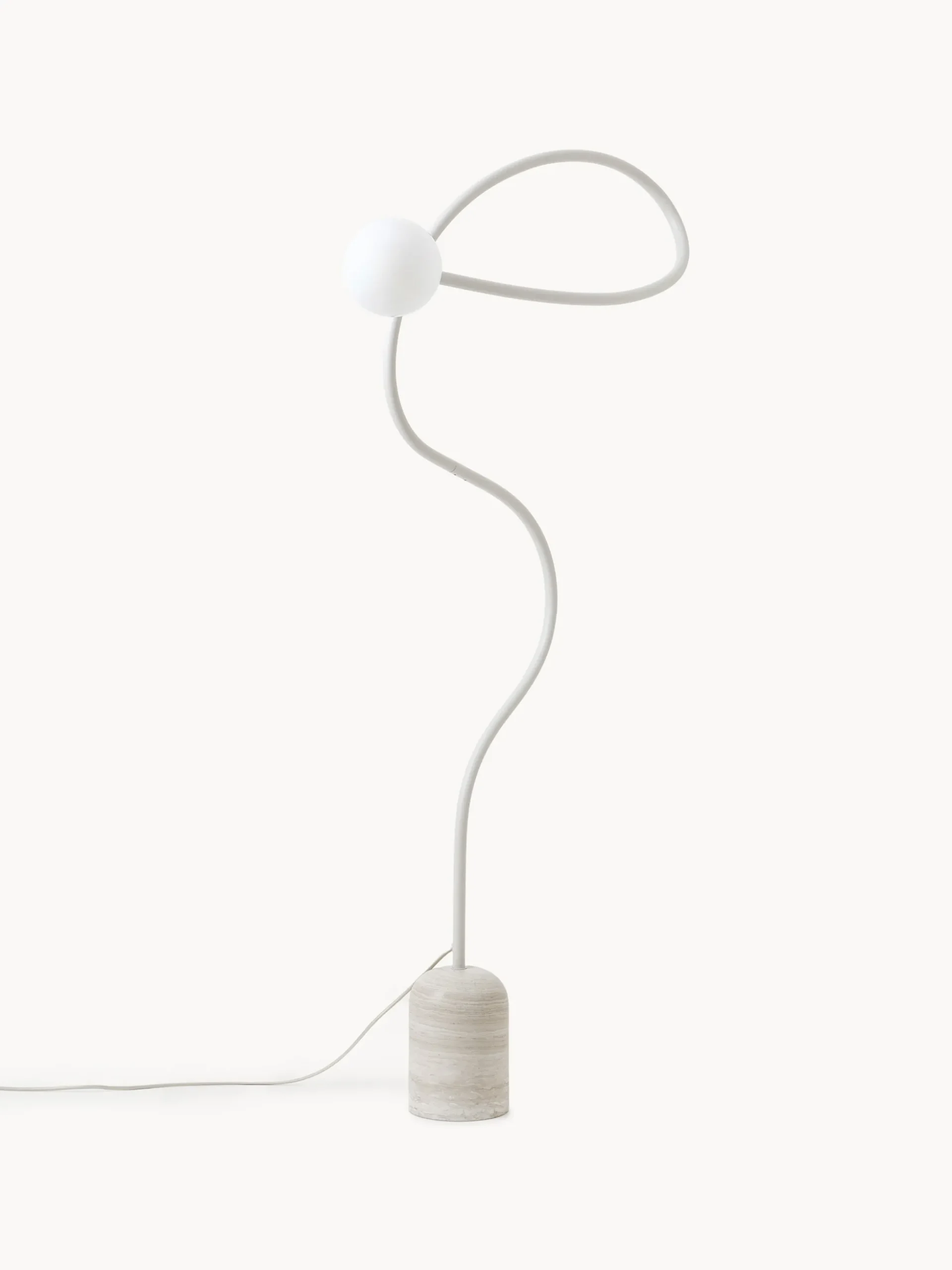 Lampada da terra con base in marmo Alina