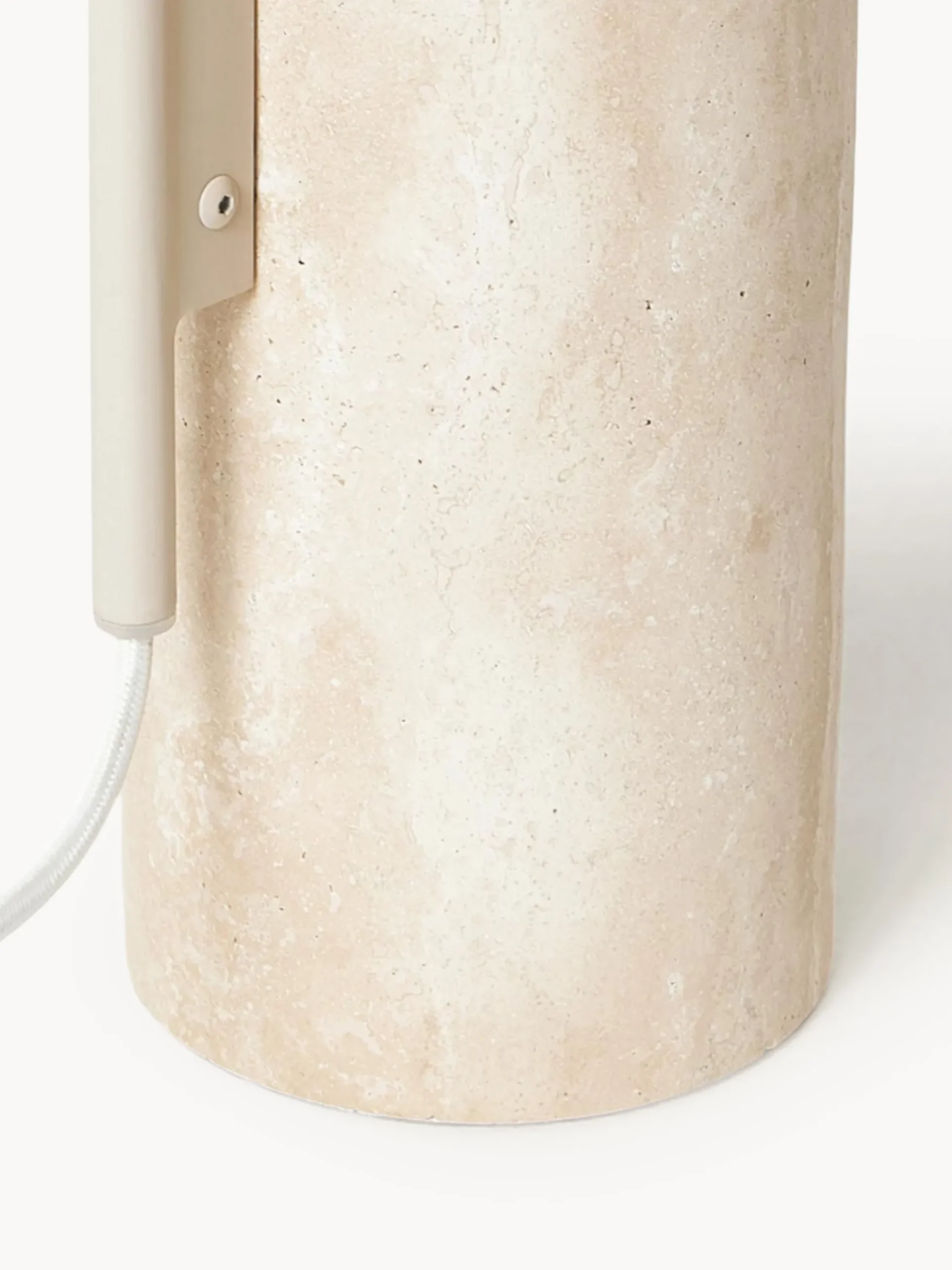 Lampada da terra con base in travertino Arum, orientabile