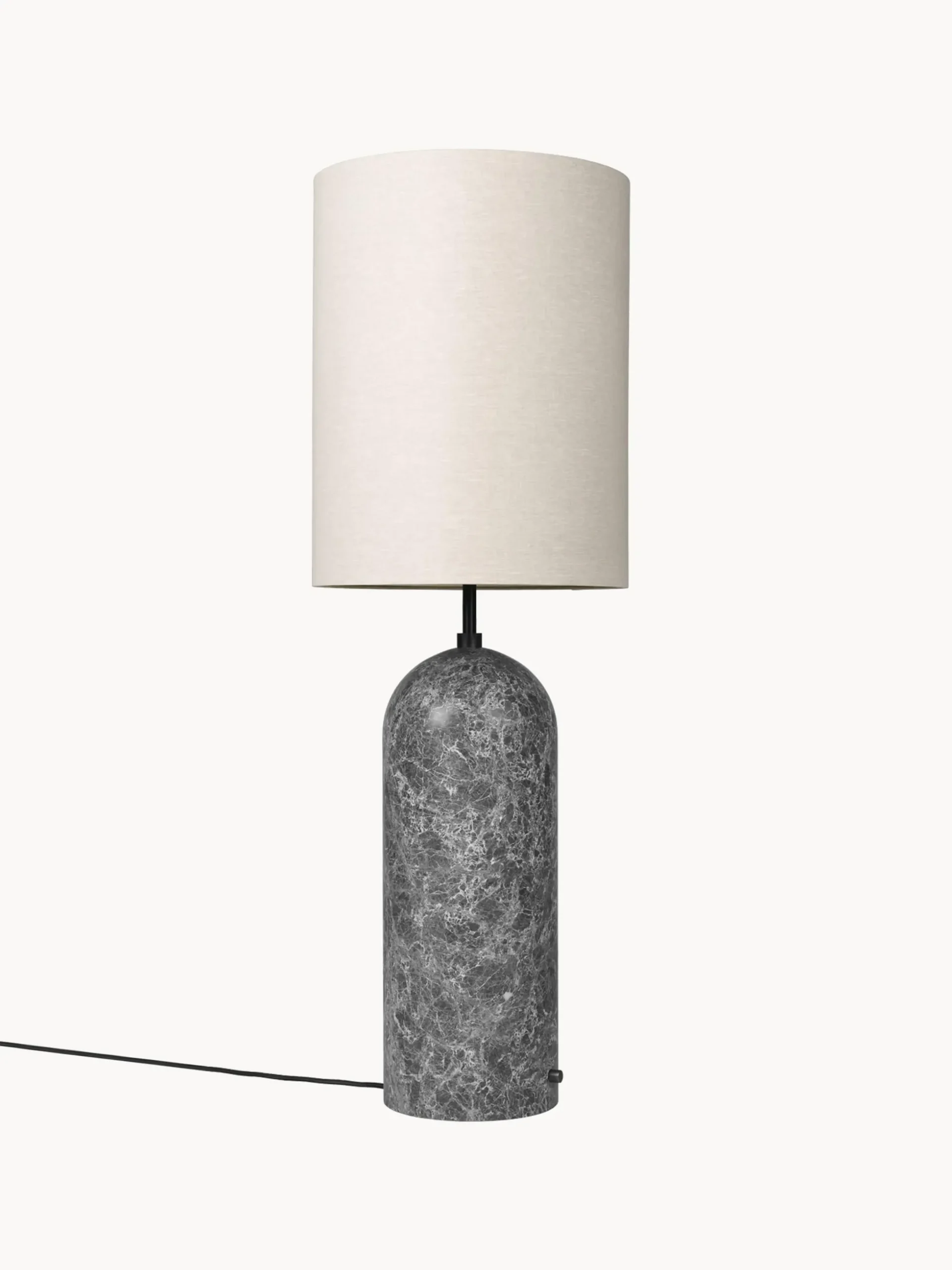 Lampada da terra con luce regolabile e base in marmo Gravity, alt. 130 cm
