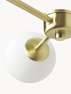 Lampada grande a sospensione in vetro opale Aurelia