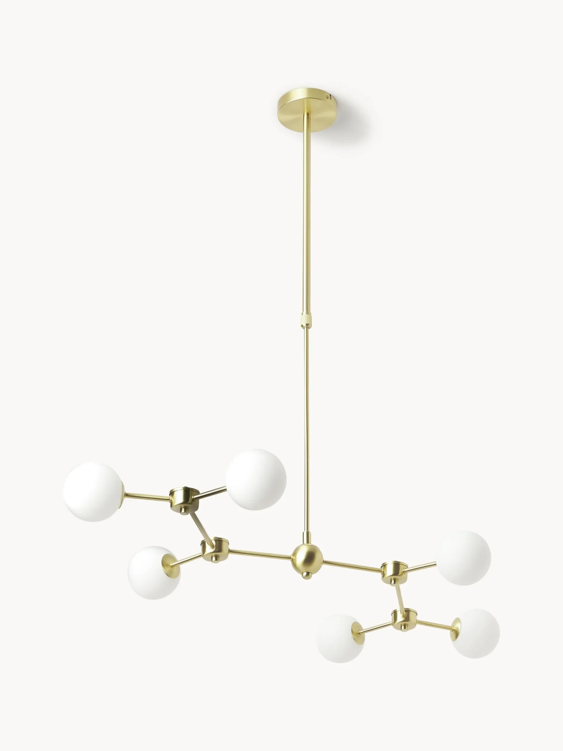 Lampada grande a sospensione in vetro opale Aurelia