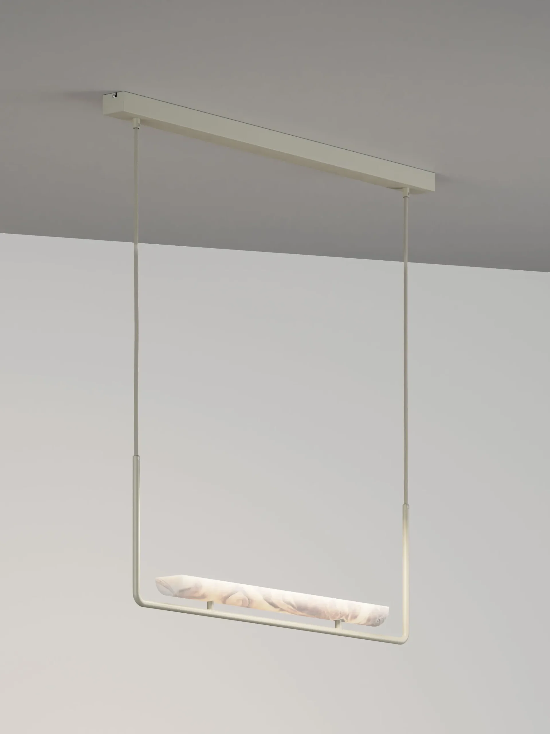 Lampada in alabastro a sospensione e LED Alena