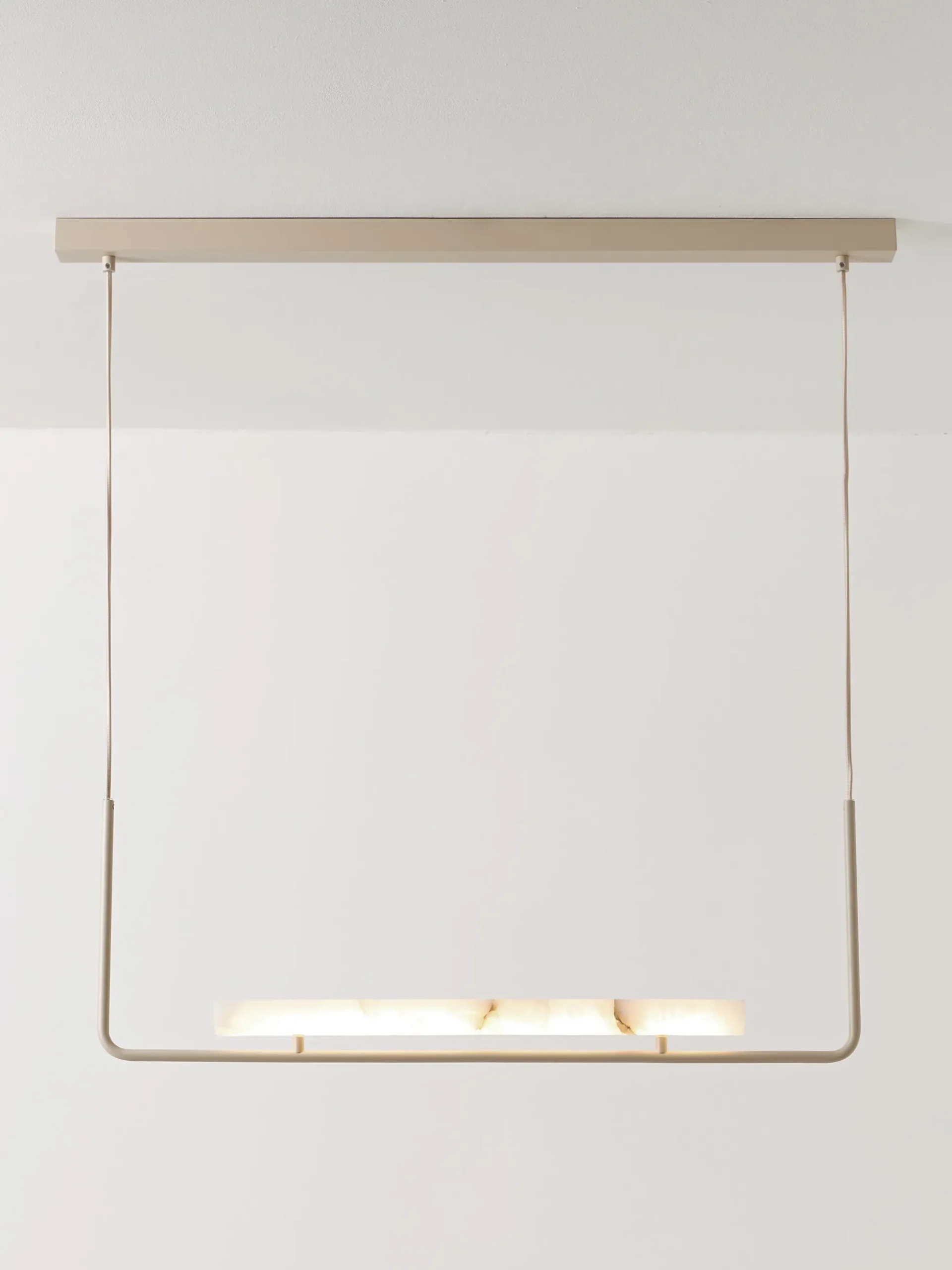 Lampada in alabastro a sospensione e LED Alena
