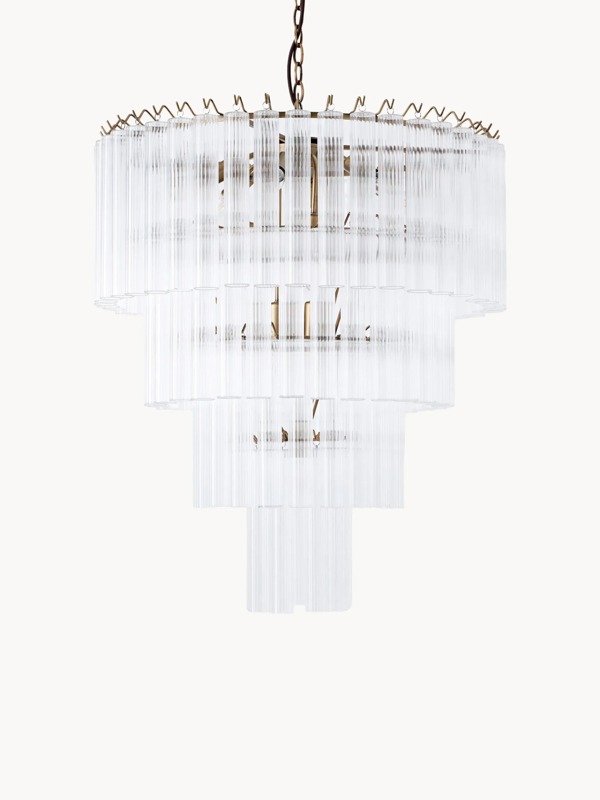Lampadario grande in vetro Janae