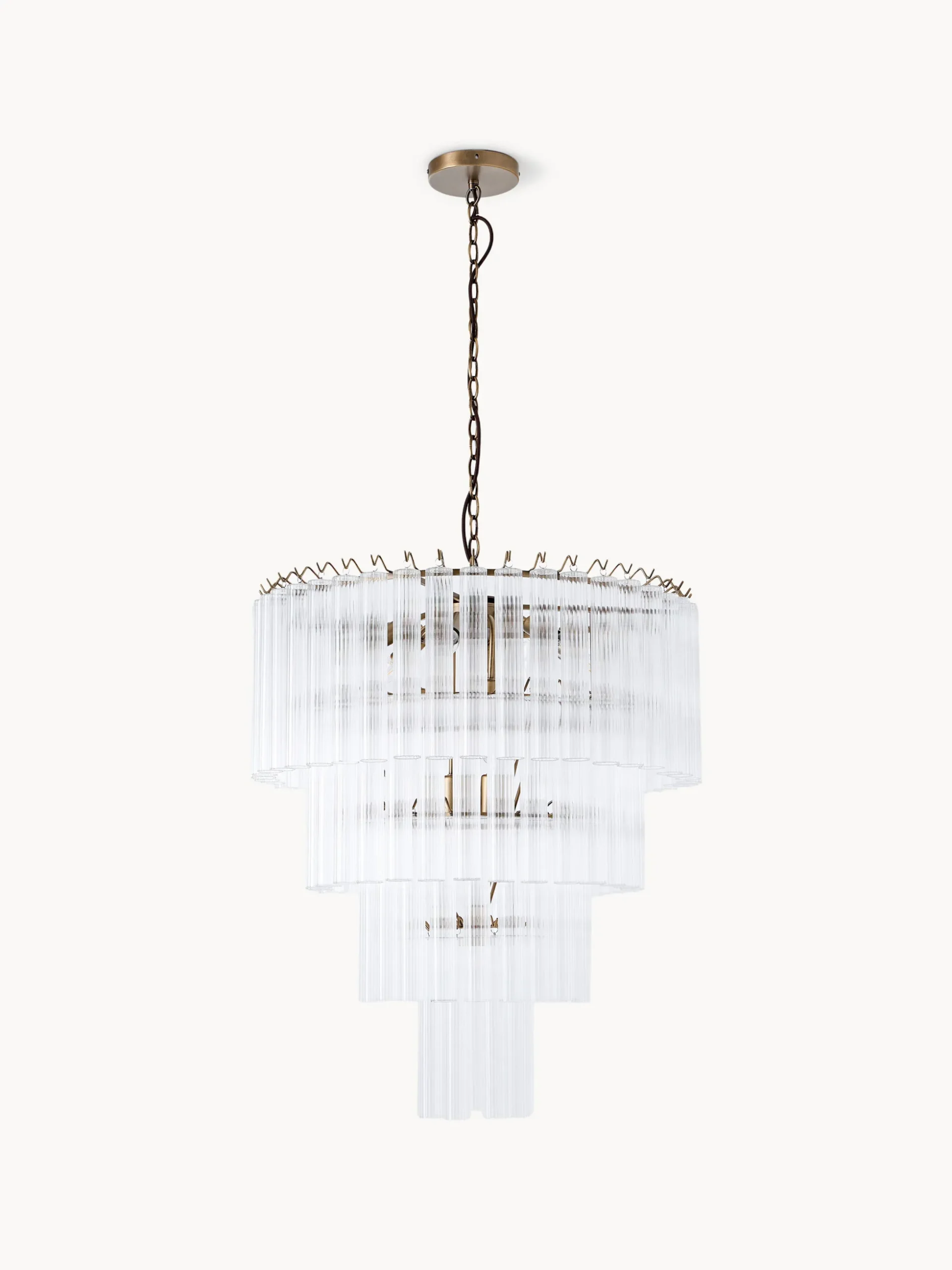 Lampadario grande in vetro Janae