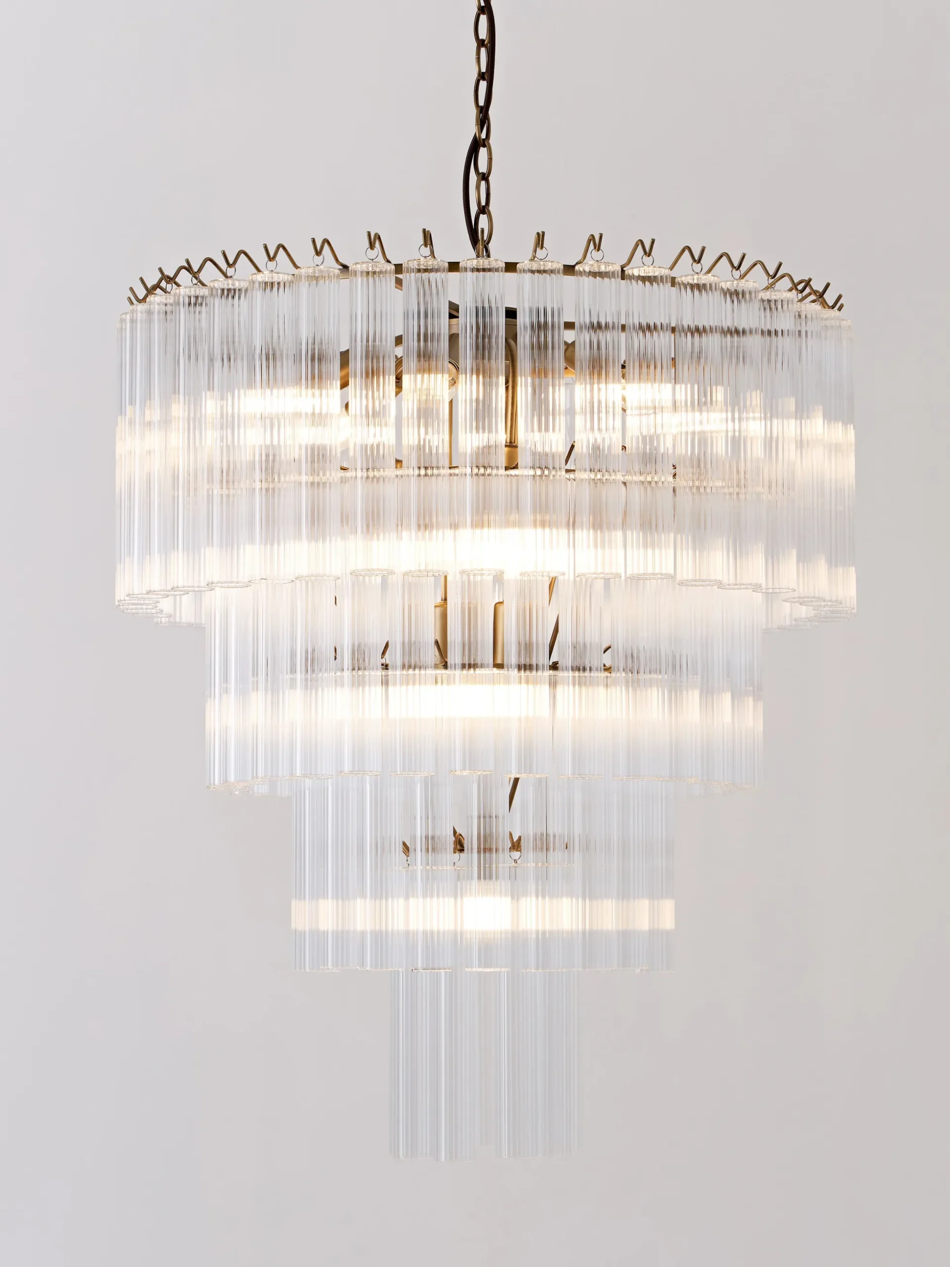 Lampadario grande in vetro Janae