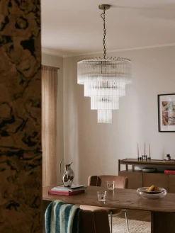 Lampadario grande in vetro Janae