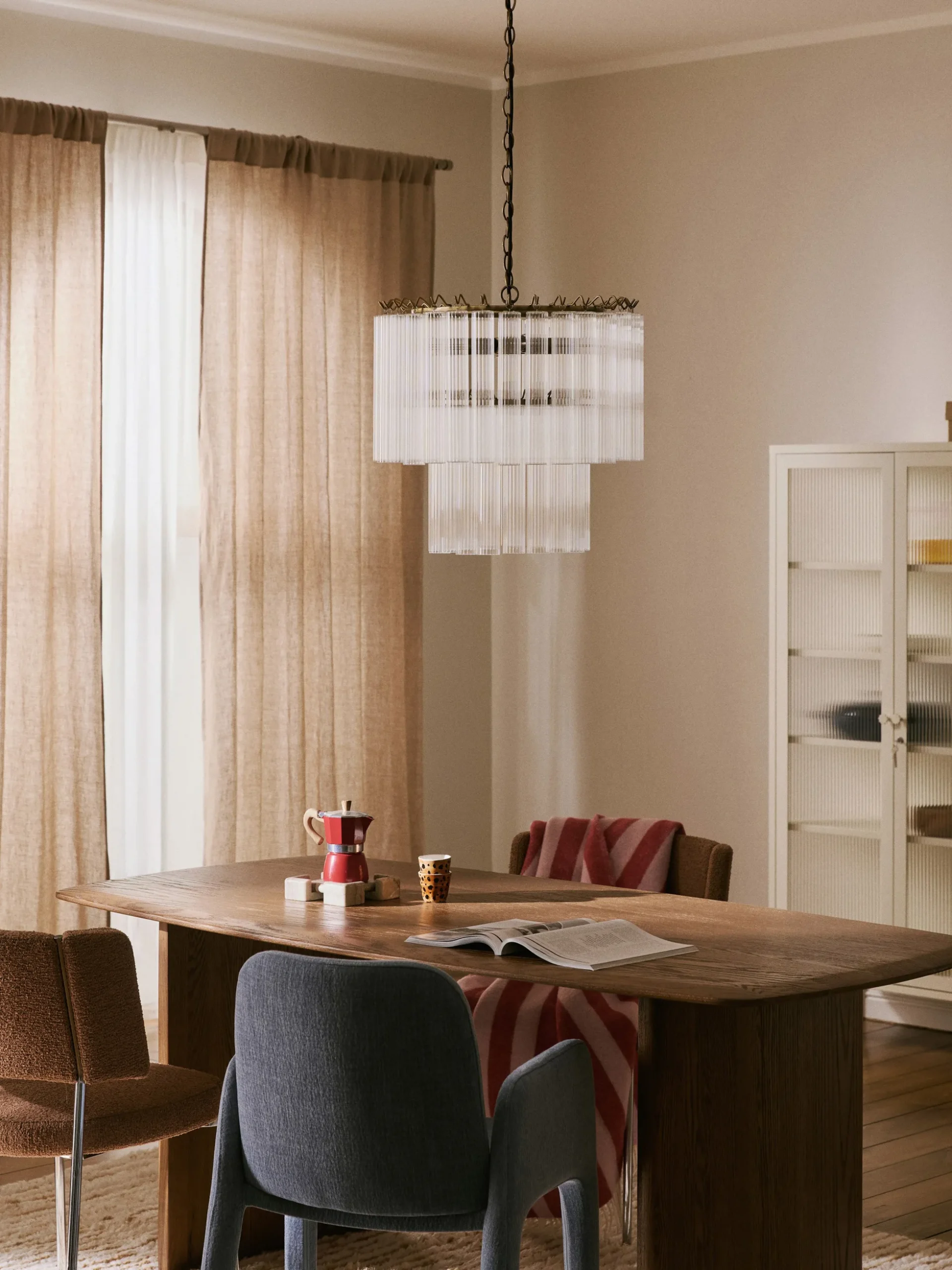 Lampadario in vetro Janae
