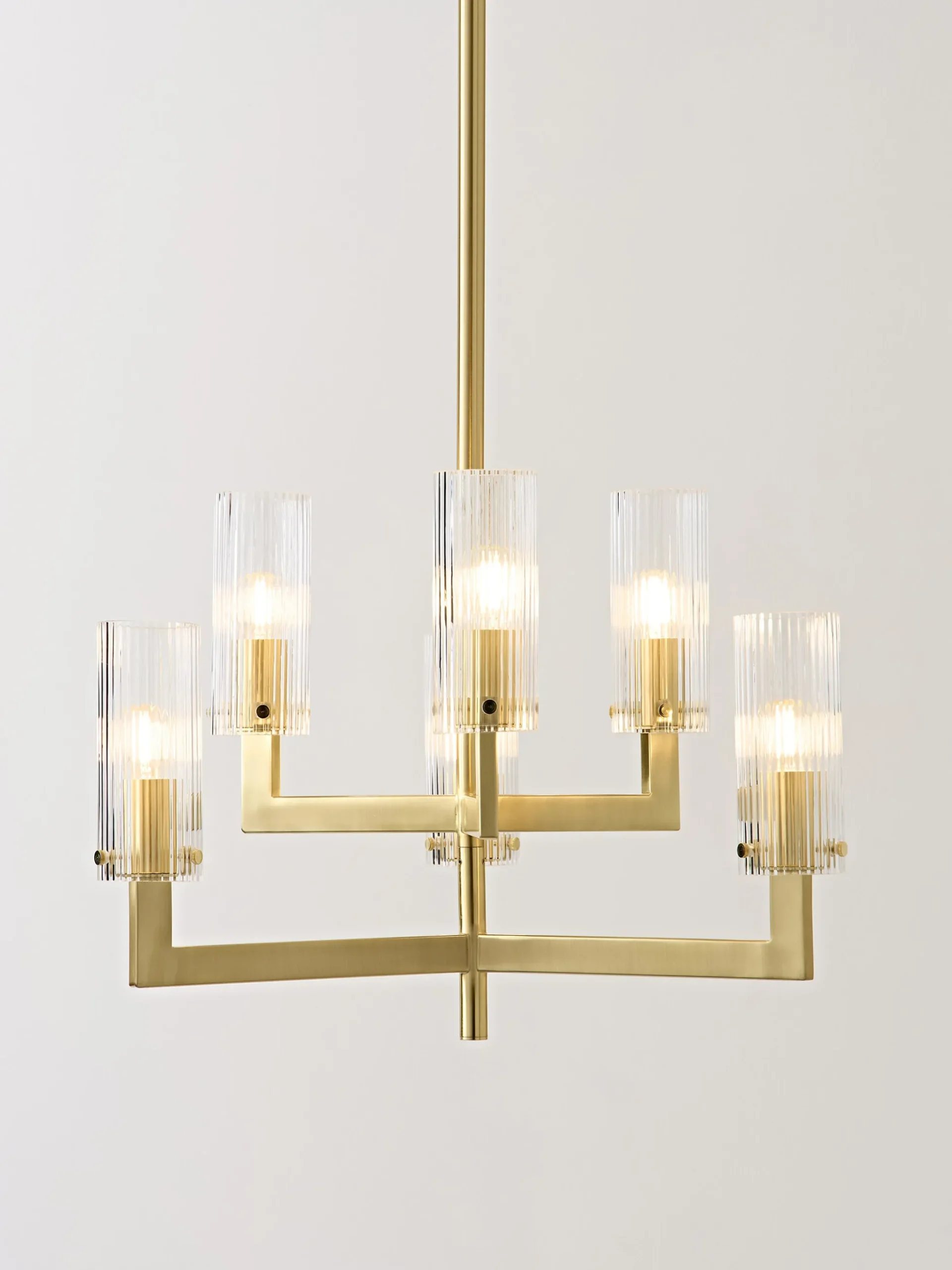 Lampadario in vetro millerighe Emmi