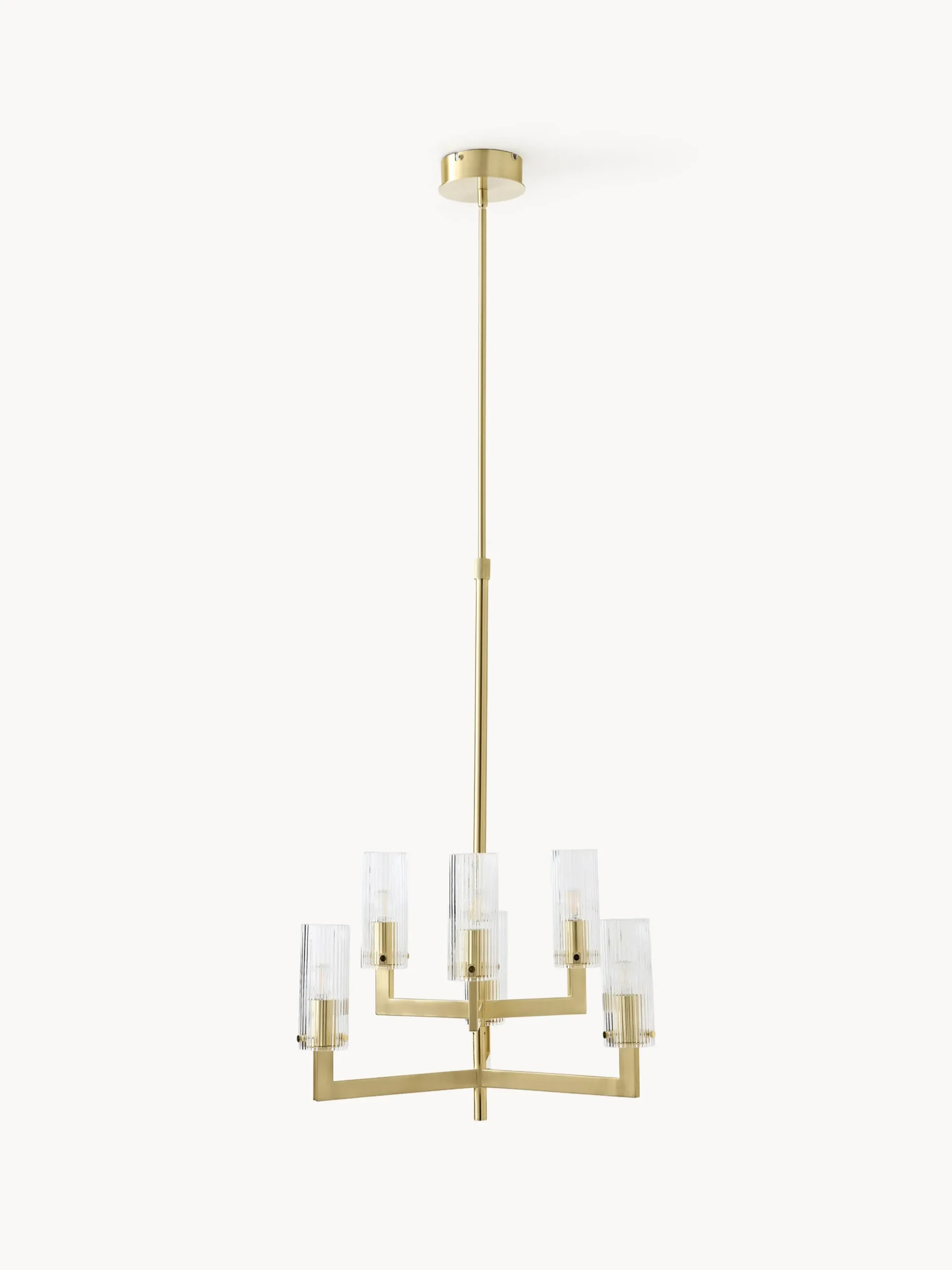 Lampadario in vetro millerighe Emmi