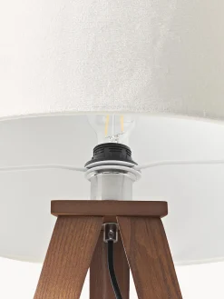 Lampada treppiede da terra scandi in legno massiccio Jake