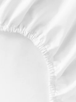 Lenzuolo con angoli boxspring in cotone percalle Elsie