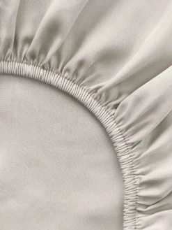 Lenzuolo con angoli topper in raso di cotone Comfort