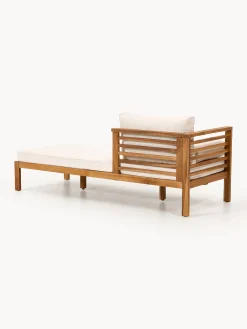 Lettino da giardino in legno di acacia Bo