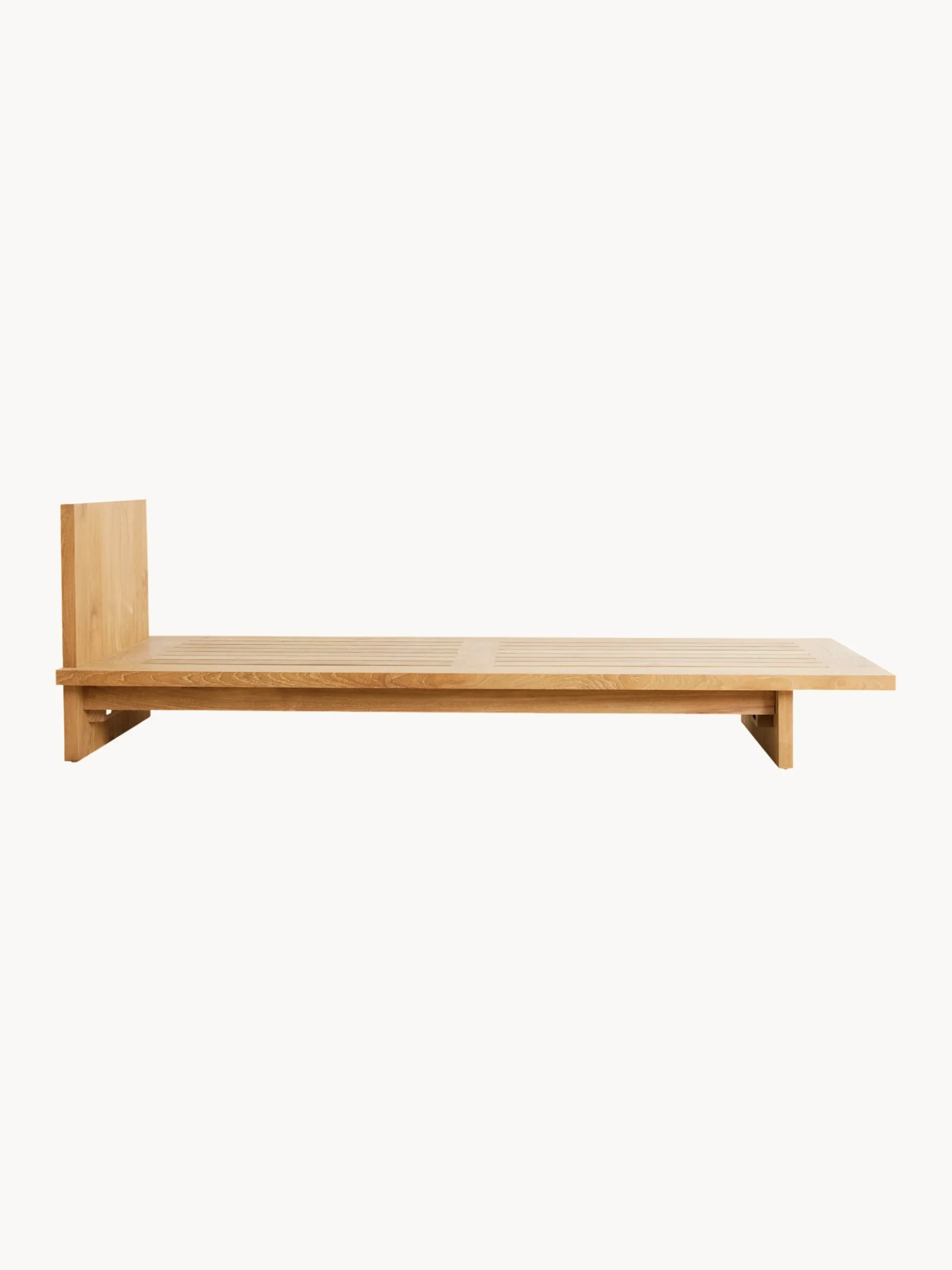 Lettino da giardino in legno di teak Chalkstripe