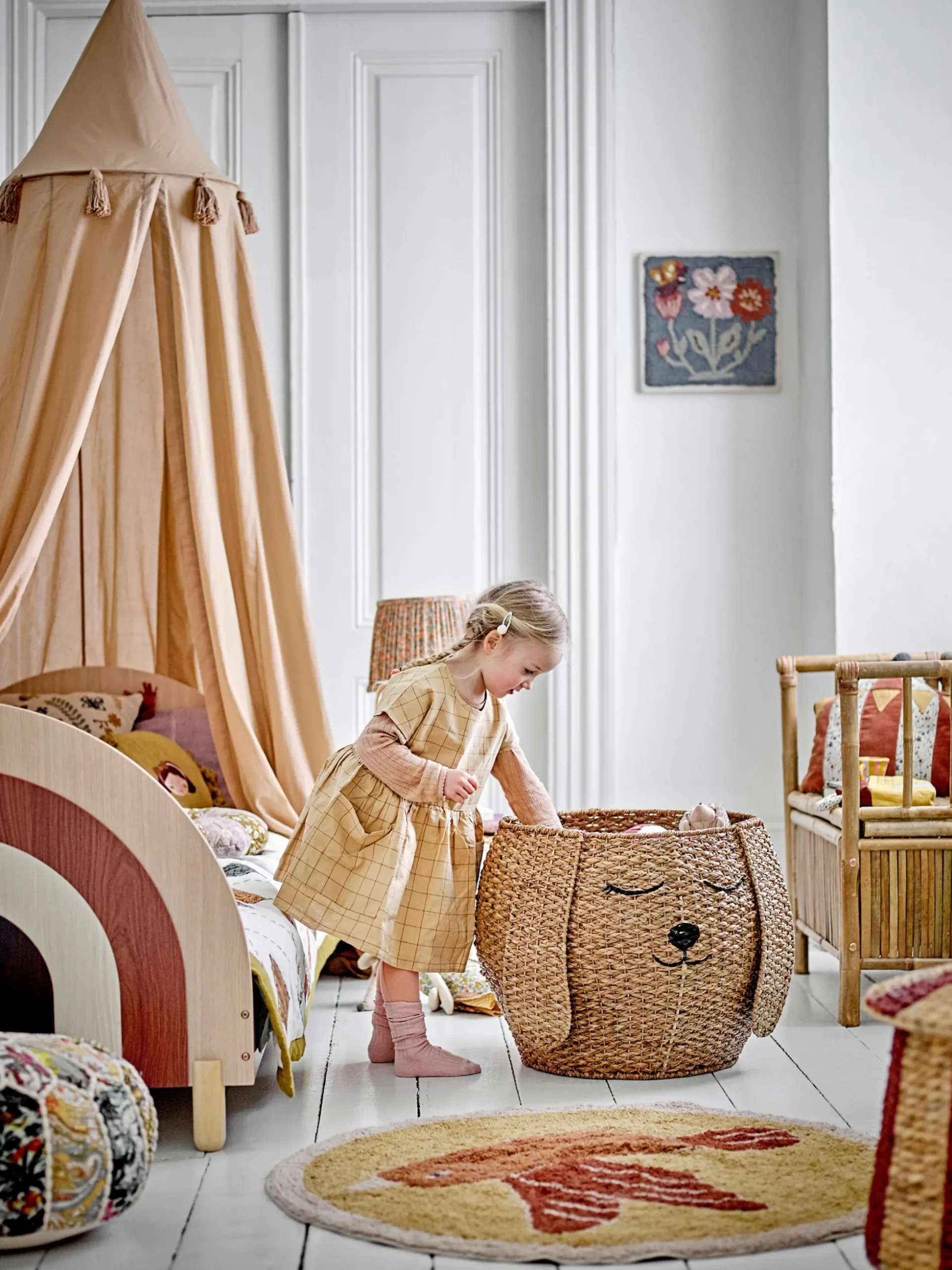 Lettino in legno per bambini con spondine rimovibili Charli, 90 x 200 cm
