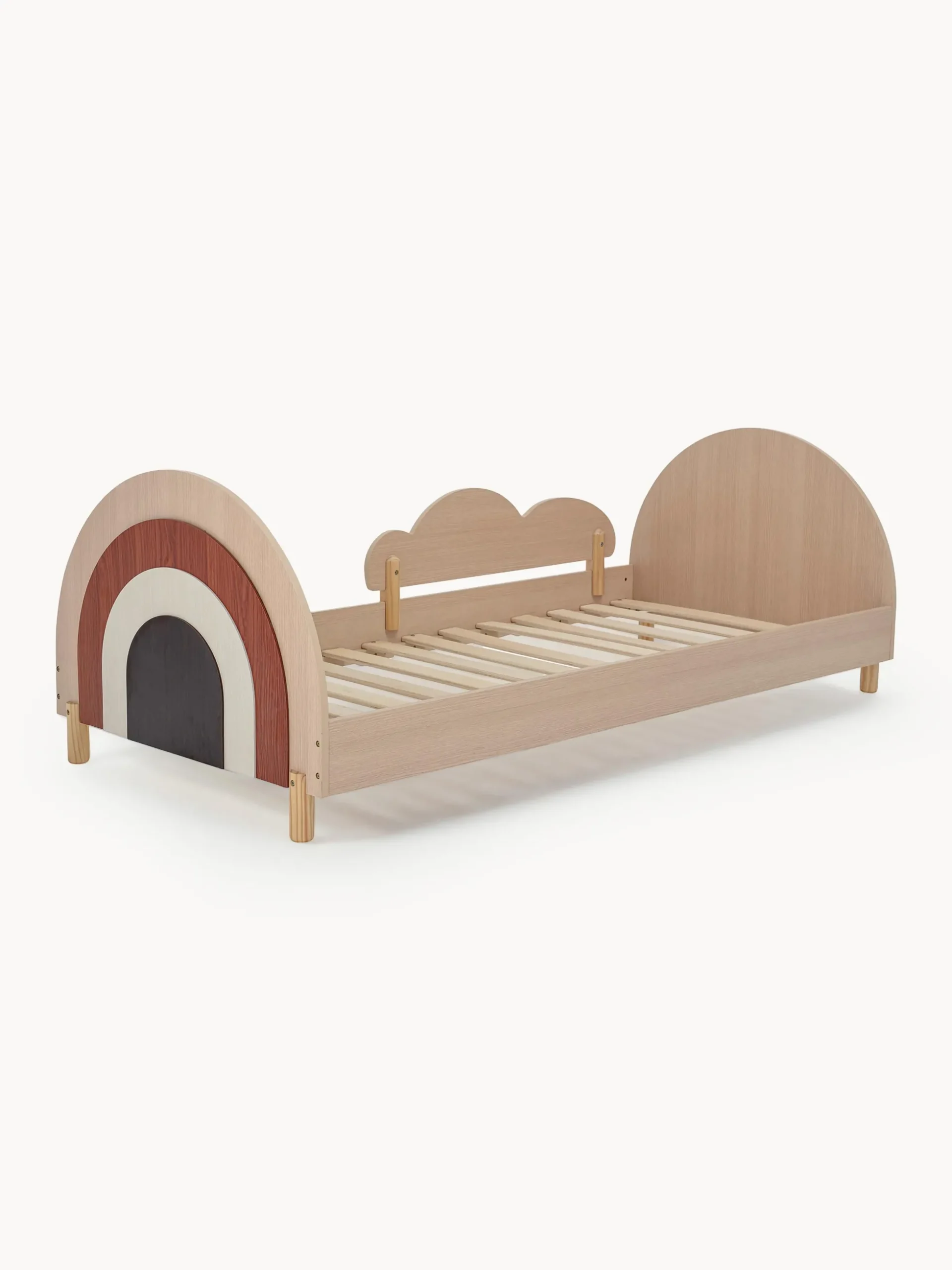 Lettino in legno per bambini con spondine rimovibili Charli, 90 x 200 cm