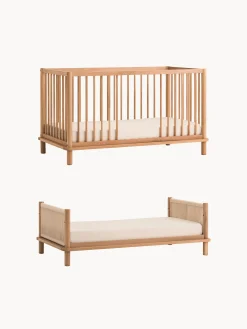 Lettino per bambini regolabile in altezza in legno di quercia Latitude, 70 x 140 cm