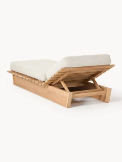 Lettino prendisole da giardino in legno di teak Eiko