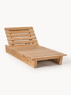 Lettino prendisole da giardino in legno di teak Eiko
