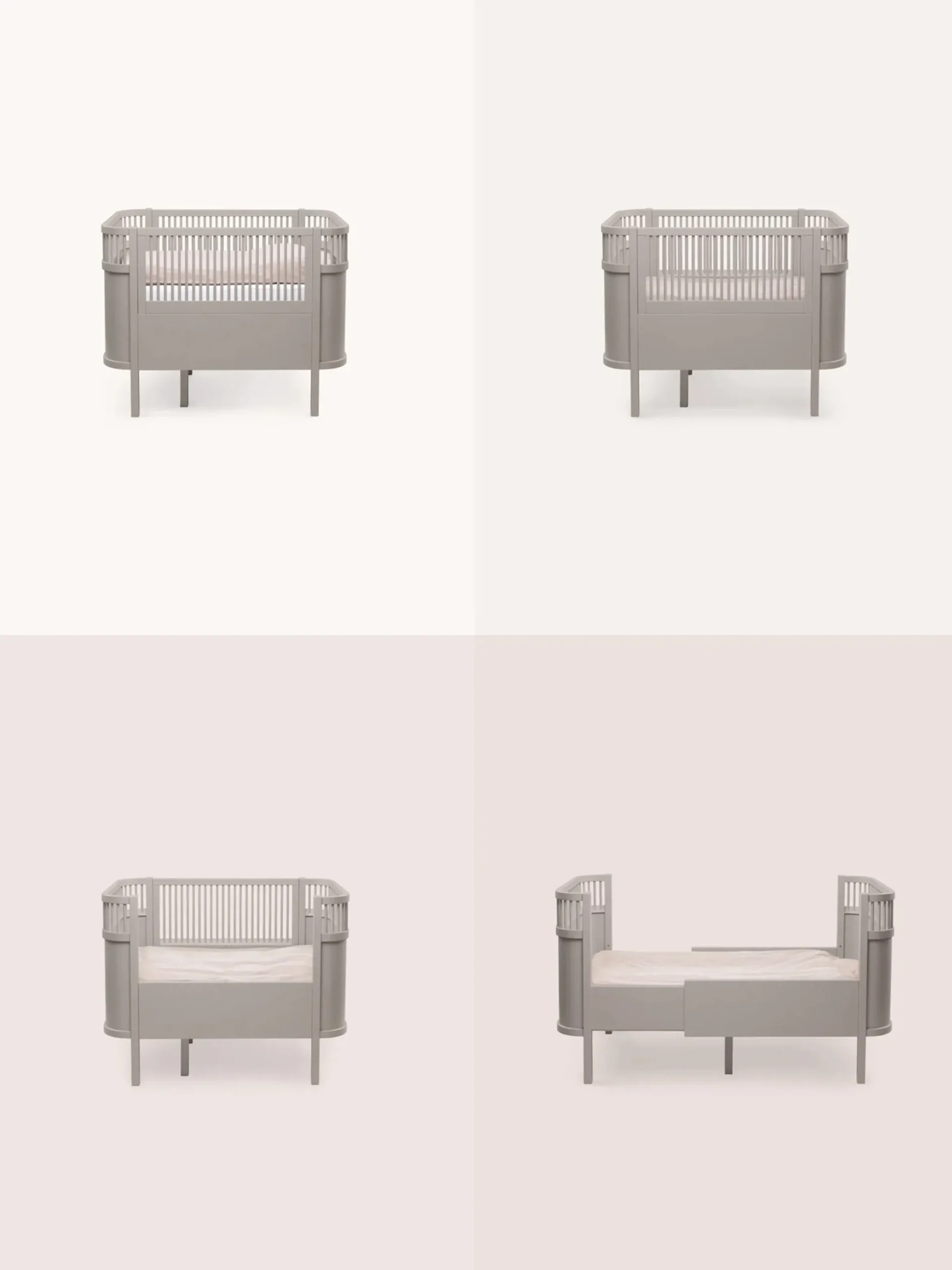 Lettino per bambini allungabile in legno di betulla Baby & Jr., 70 x 110/150 cm