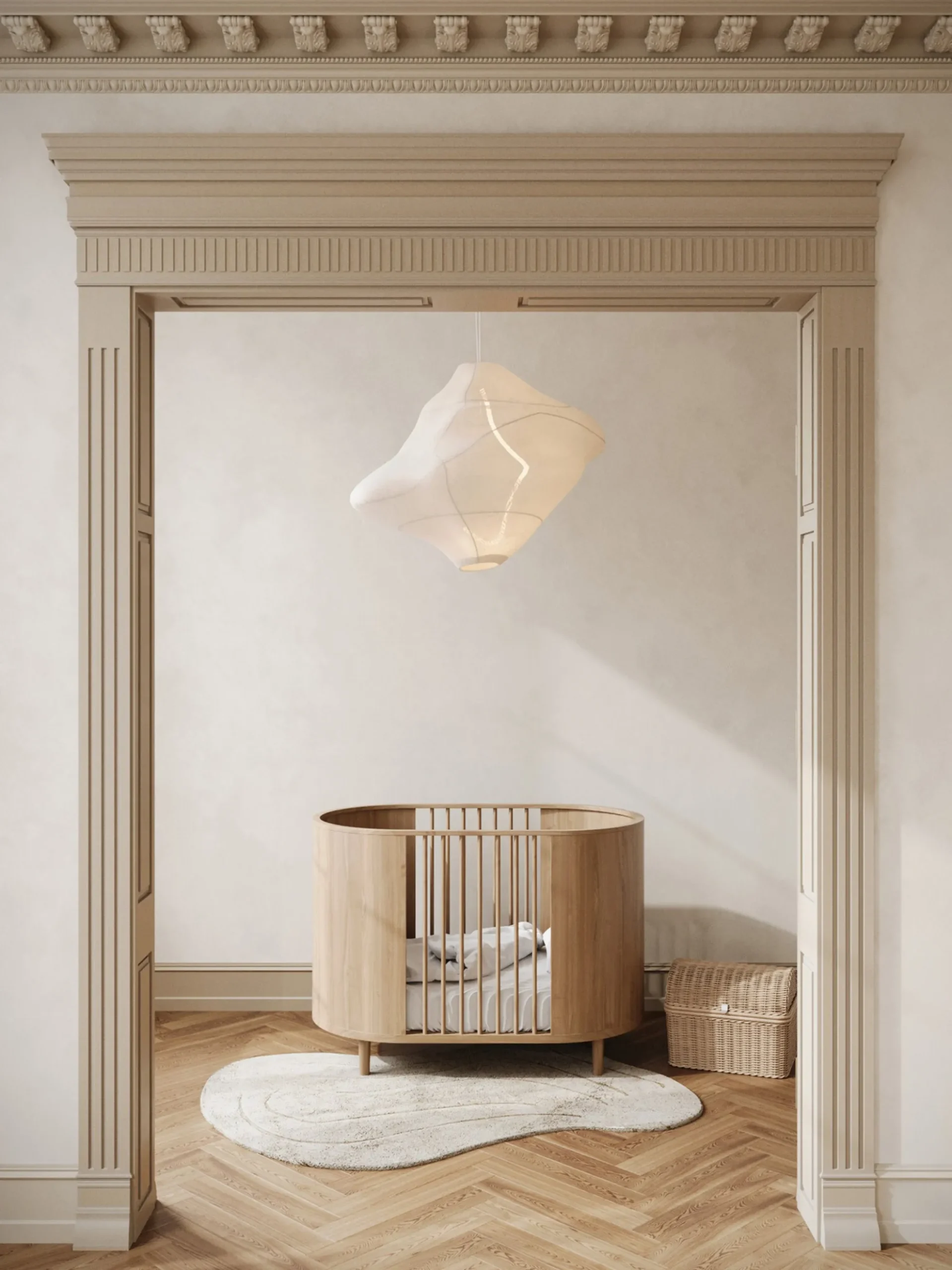 Lettino per bambini fatto a mano regolabile in altezza Kai, 70 x 120 cm
