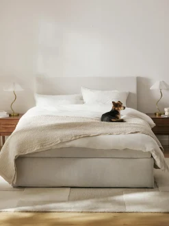Letto boxspring bianco a molle Eliza