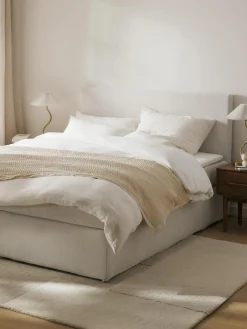 Letto boxspring bianco a molle Eliza