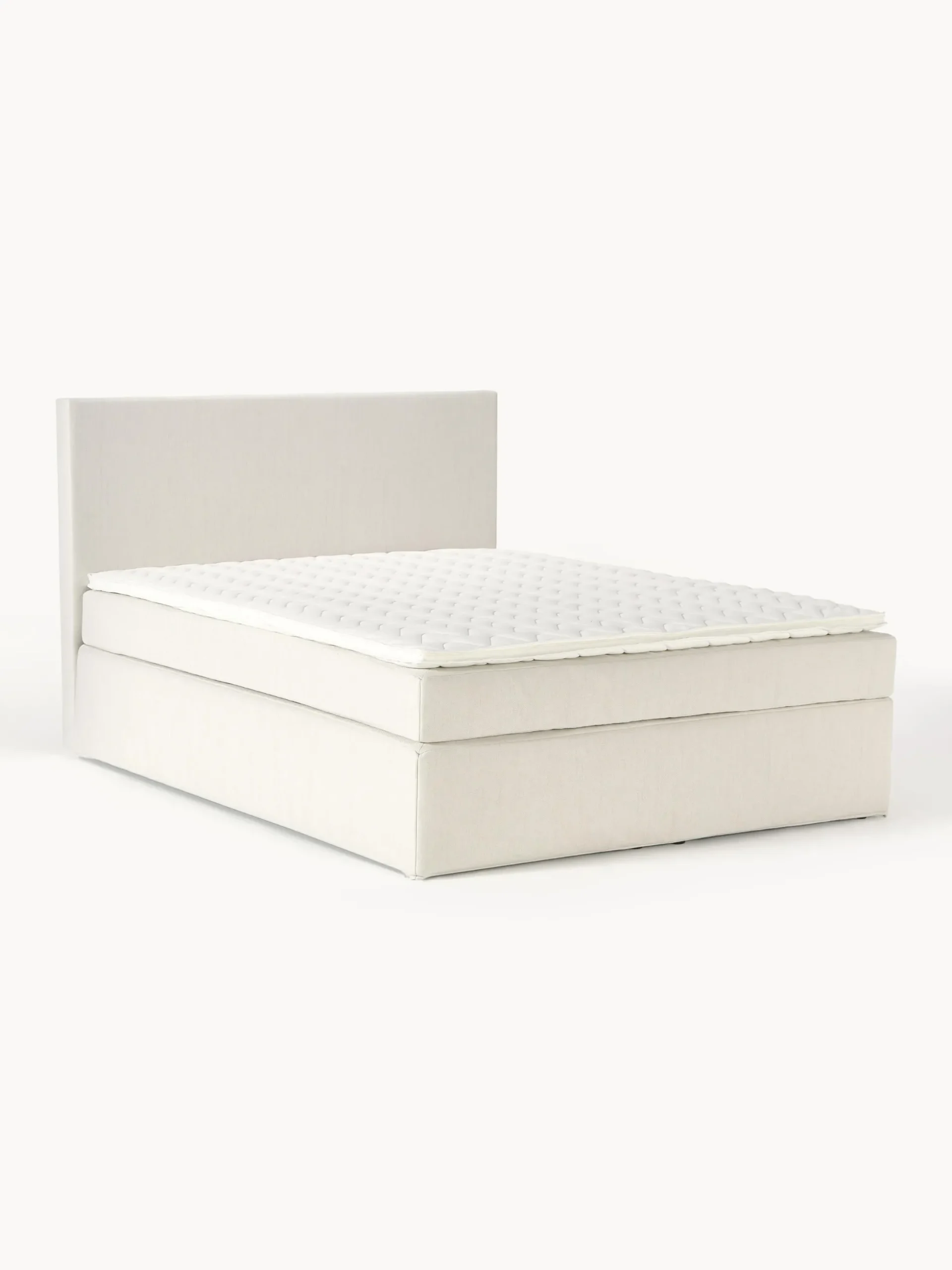 Letto boxspring bianco a molle Eliza