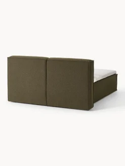 Letto boxspring in bouclé Lennon