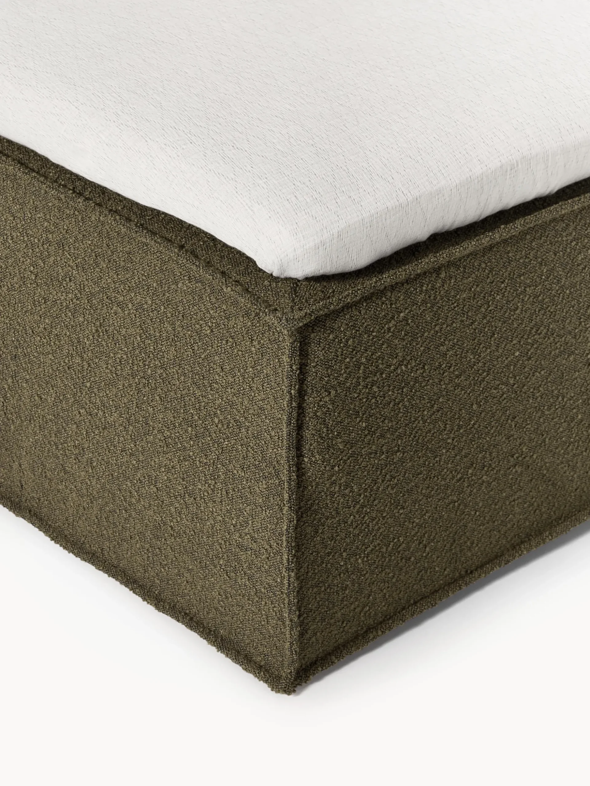 Letto boxspring in bouclé Lennon