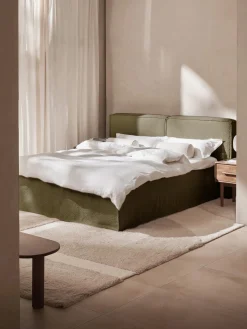 Letto boxspring in bouclé Lennon