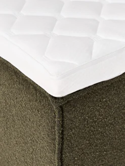 Letto boxspring in bouclé Lennon