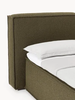Letto boxspring in bouclé Lennon