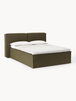 Letto boxspring in bouclé Lennon