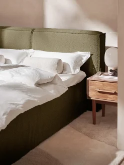 Letto boxspring in bouclé Lennon