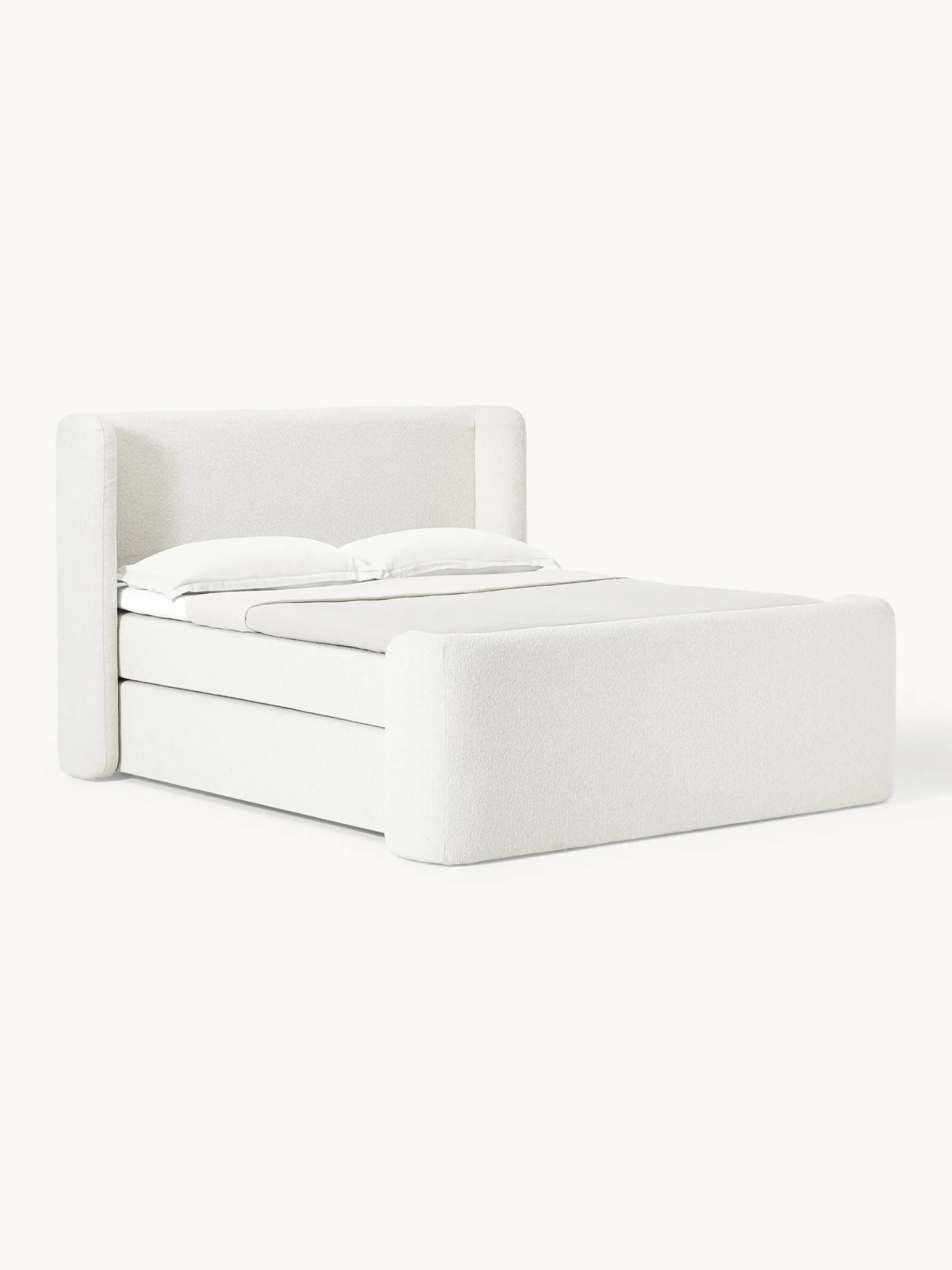 Letto boxspring in bouclé Perla