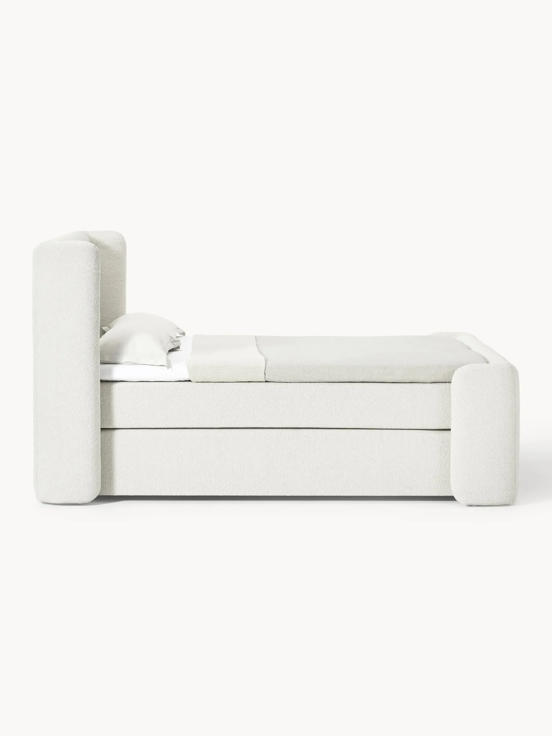 Letto boxspring in bouclé Perla