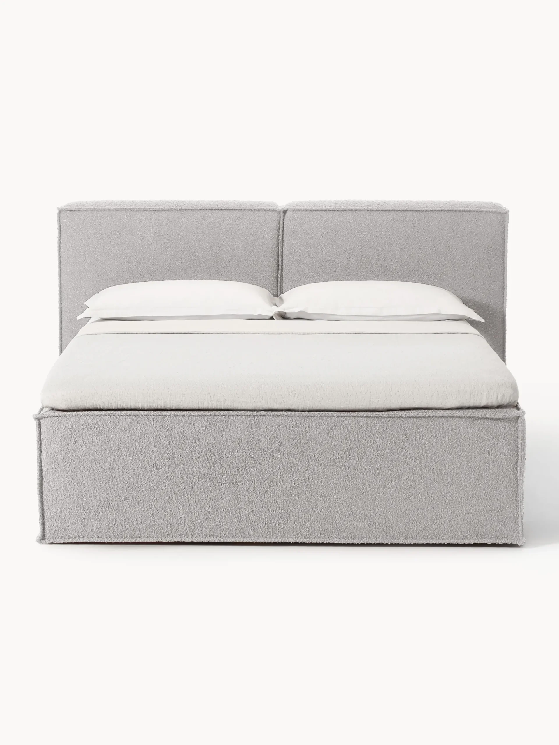 Letto boxspring in bouclé Lennon